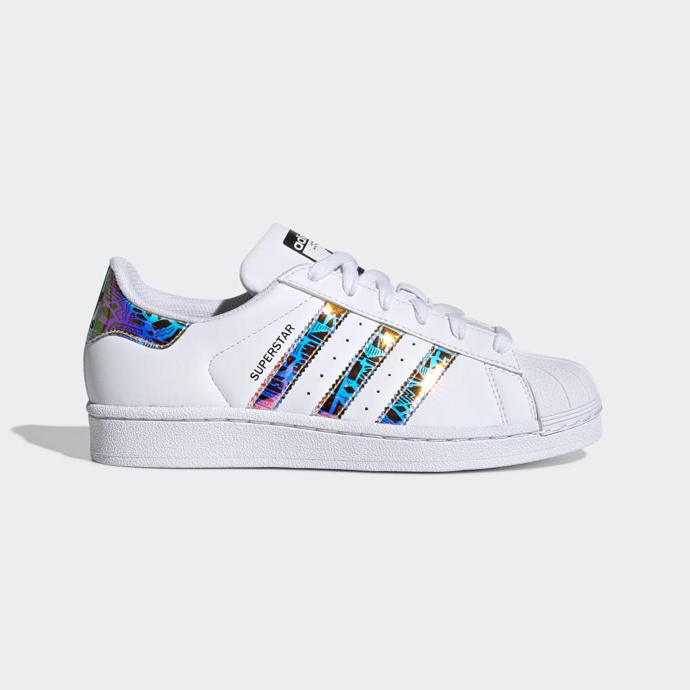 Adidas Boys' Superstar Shell Toe Originals Shoes White/Black Ireland EG7958